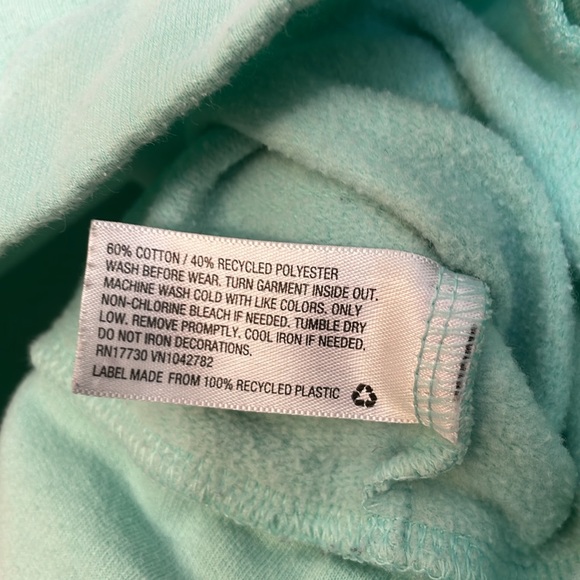 CAT & JACK UEC Girls Size Medium (7/8) Green Tie-Dye Sweater Sweatshirt Heart - Picture 6 of 9